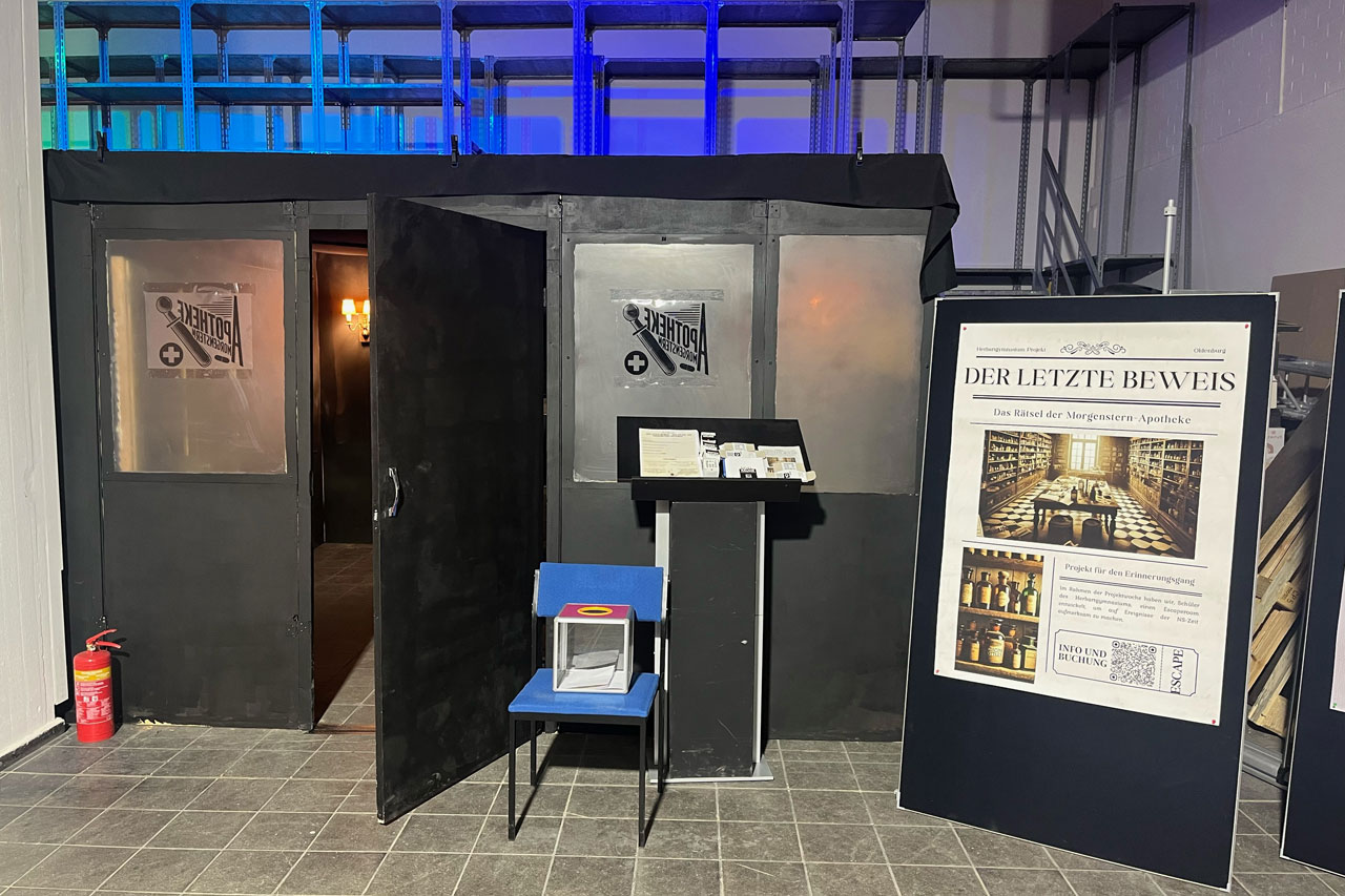 Im Oldenburger Computermuseum haben Schüler/innen des Herbartgymnasiums einen interaktiv-spielerischen Escape-Room zur „Morgenstern-Apotheke“ entwickelt.