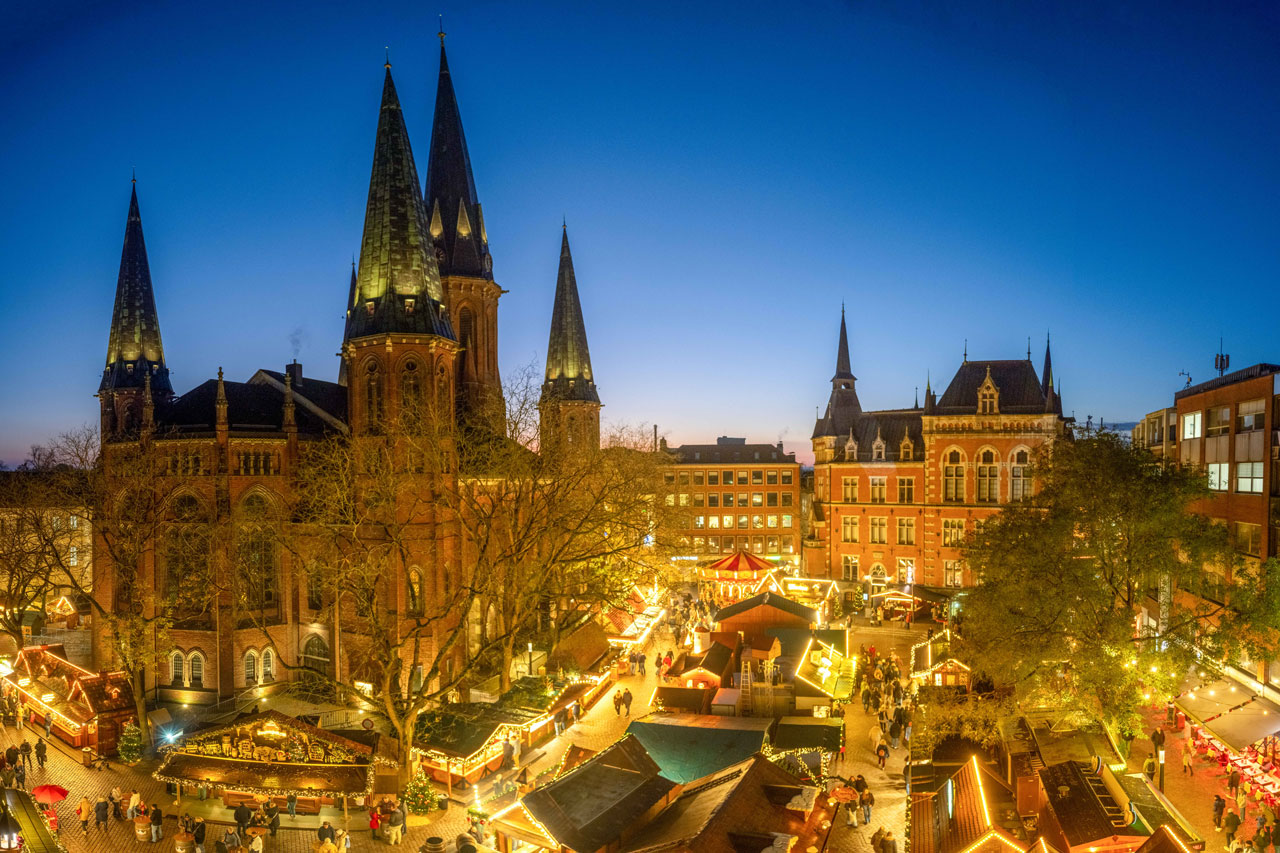 Blick auf den Lamberti-Markt in der Oldenburger Innenstadt.
