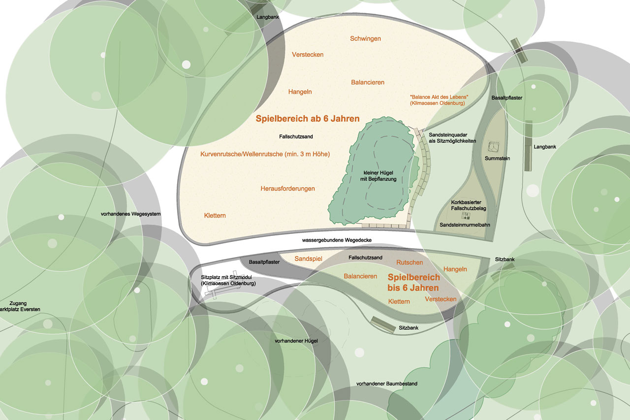 So soll der Spielplatz im Eversten Holz neugestaltet werden.