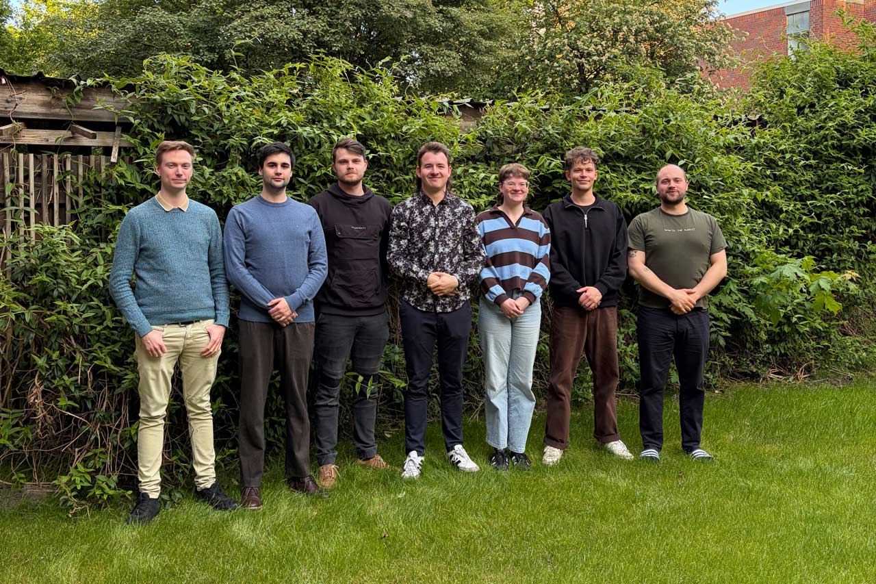 Der Bundesvorstand der PGM bei der Gründungsversammlung am 16.05.2026 in Oldenburg (v.l.n.r. Sven Barger, Marco Mertens, Lukas Graff, Nico Jirsa, Cora Jirsa, Paul Klopstock, Eric Welscher).
