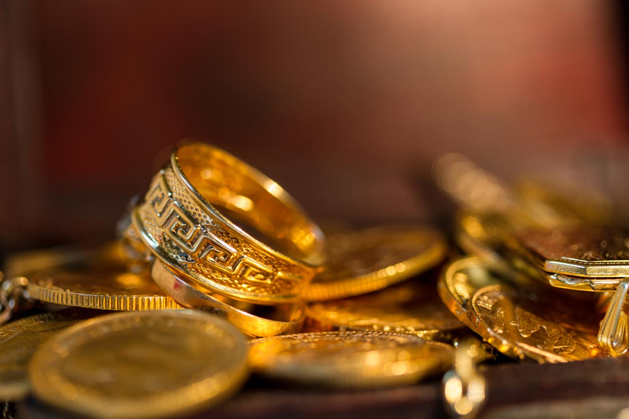 Der Wert von Schmuck oder Münzen ergibt sich nicht aus dem Gesamtgewicht, sondern aus dem enthaltenen Feingold.