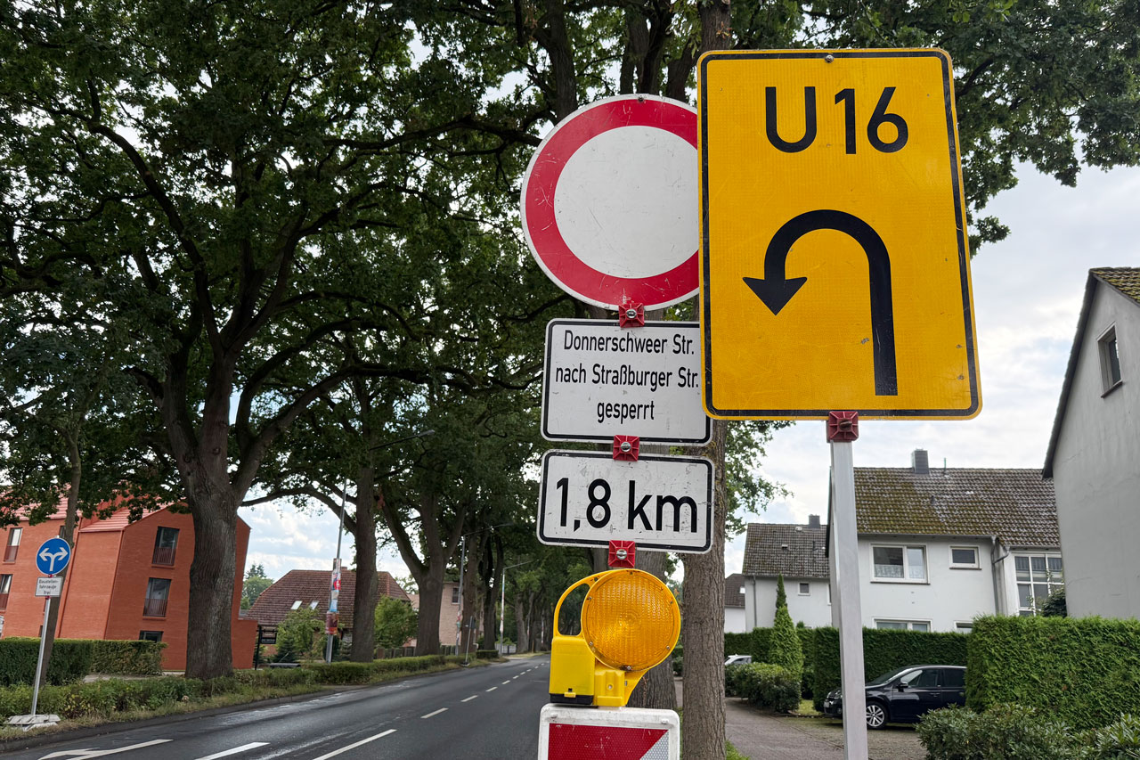 Die Donnerschweer Straße wird ab Montag voll gesperrt.
