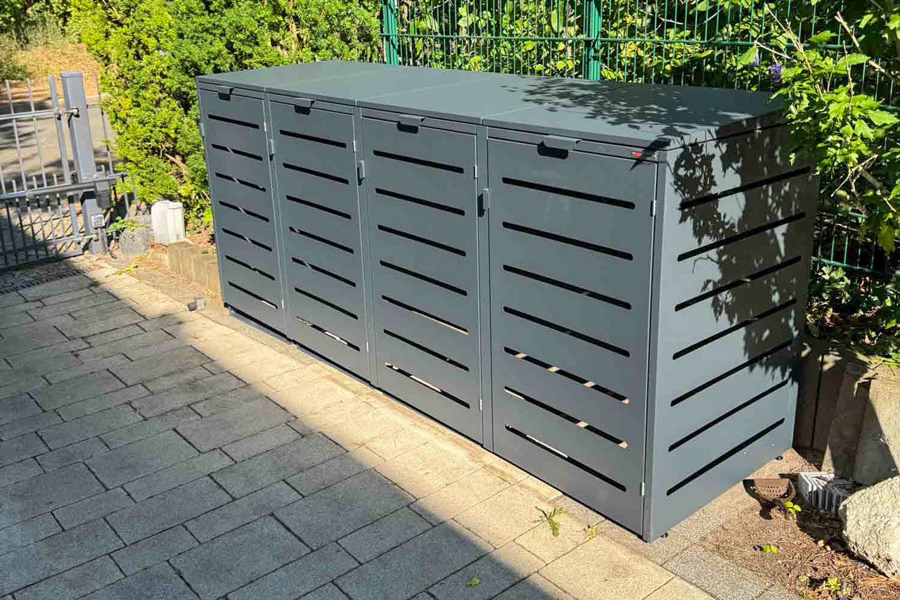 Mülltonnenboxen bieten zuverlässigen Schutz für Abfallbehälter.