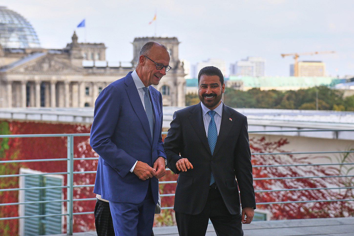 Merz und al-Zaidi wollen engere wirtschaftliche Zusammenarbeit