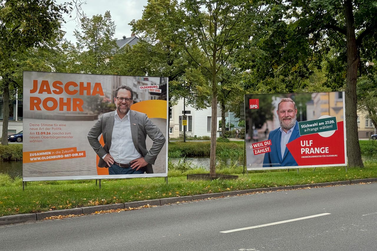Die Stichwahl zwischen Jascha Rohr und Ulf Prange findet am kommenden Sonntag, 27. September, statt.