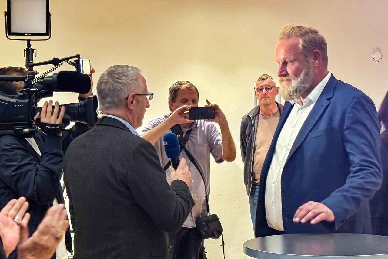 Ulf Prange stellte sich trotz Niederlage den Fragen der Journalisten.