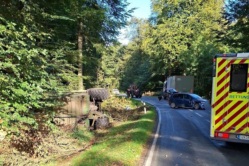 81-Jähriger bei Unfall auf der L117 bei Bad Bederkesa leicht verletzt