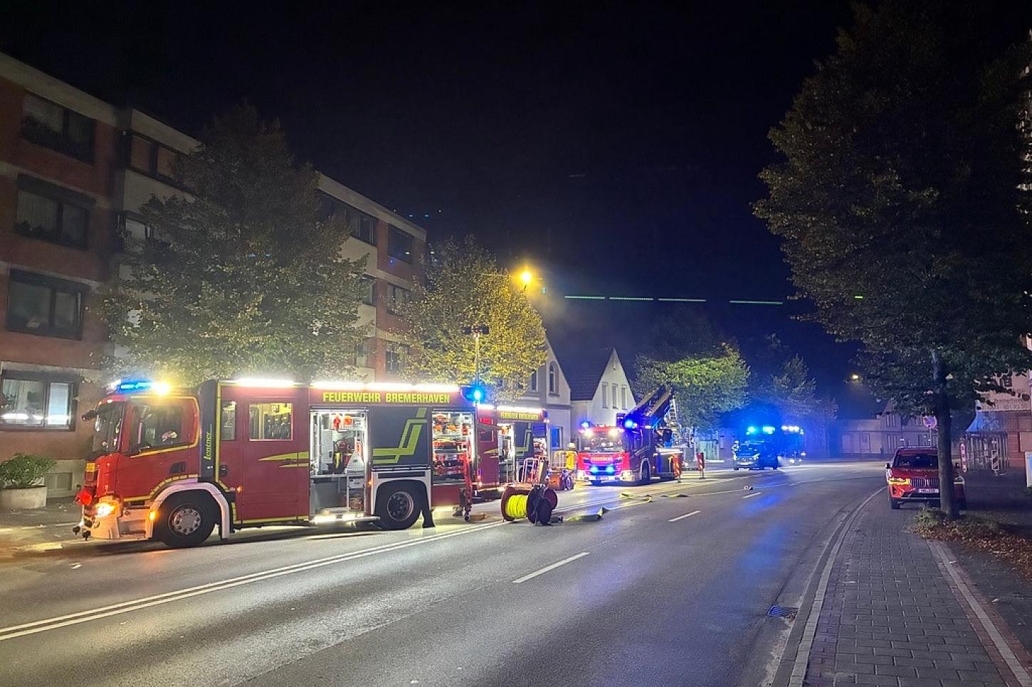 Wohnungsbrand in der Bremerhavener Stresemannstraße
