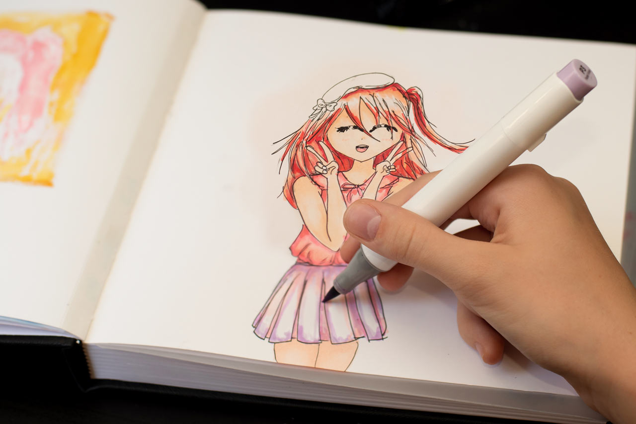 Vom Anfänger- bis Aufbaukurs: In zwei Veranstaltungen lernen Jugendliche die Grundlagen des Manga-Zeichnens kennen und können ihre Fähigkeiten vertiefen.